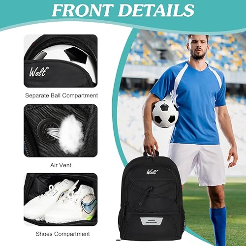 Ball Football Bookbag Football Fire School Backpack For Boys Girls