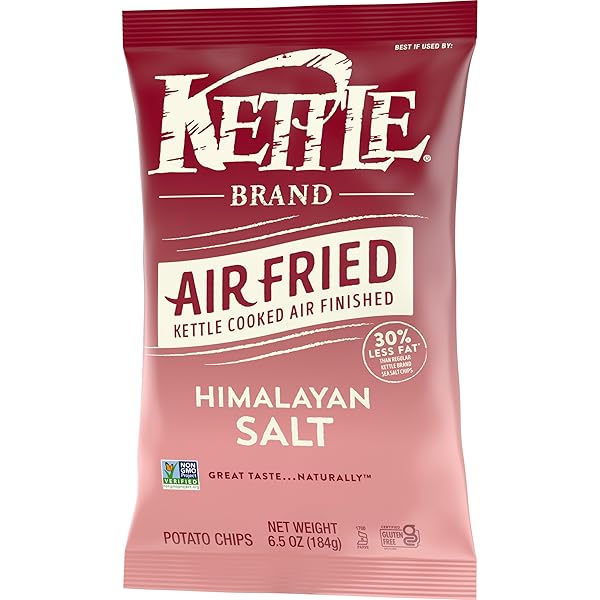 KETTLE BRAND POTATO CHIPS, AIR FRIED HIMALAYAN SALT KETTLE CHIPS, 6.5 OZ BAG