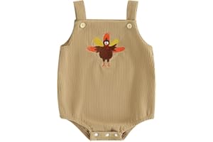 JLKGICF My First Valentines Day Baby Girl Outfits Heart Letter Embroidery Overall Sleeveless Square Neck Corduroy Romper