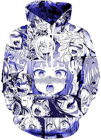 Su Day Man Ahegao Manga Pull 3d Tête Dimpression à Capuche Cosplay Anime Périphériecllabelxl