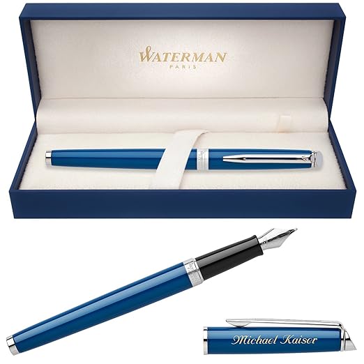 WATERMAN Füllfederhalter HEMISPHERE Essential Blau C.C. 1904599 mit persönlicher Laser-Gravur