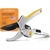 Gerossi Ratchet Pruning Shears Heavy Duty, Hand Pruners for Gardening | Cuts 3x Easier for Arthritis and Weak Grip, 8 in Extra Sharp Anvil Blade, Garden Clippers for Branches and Trees