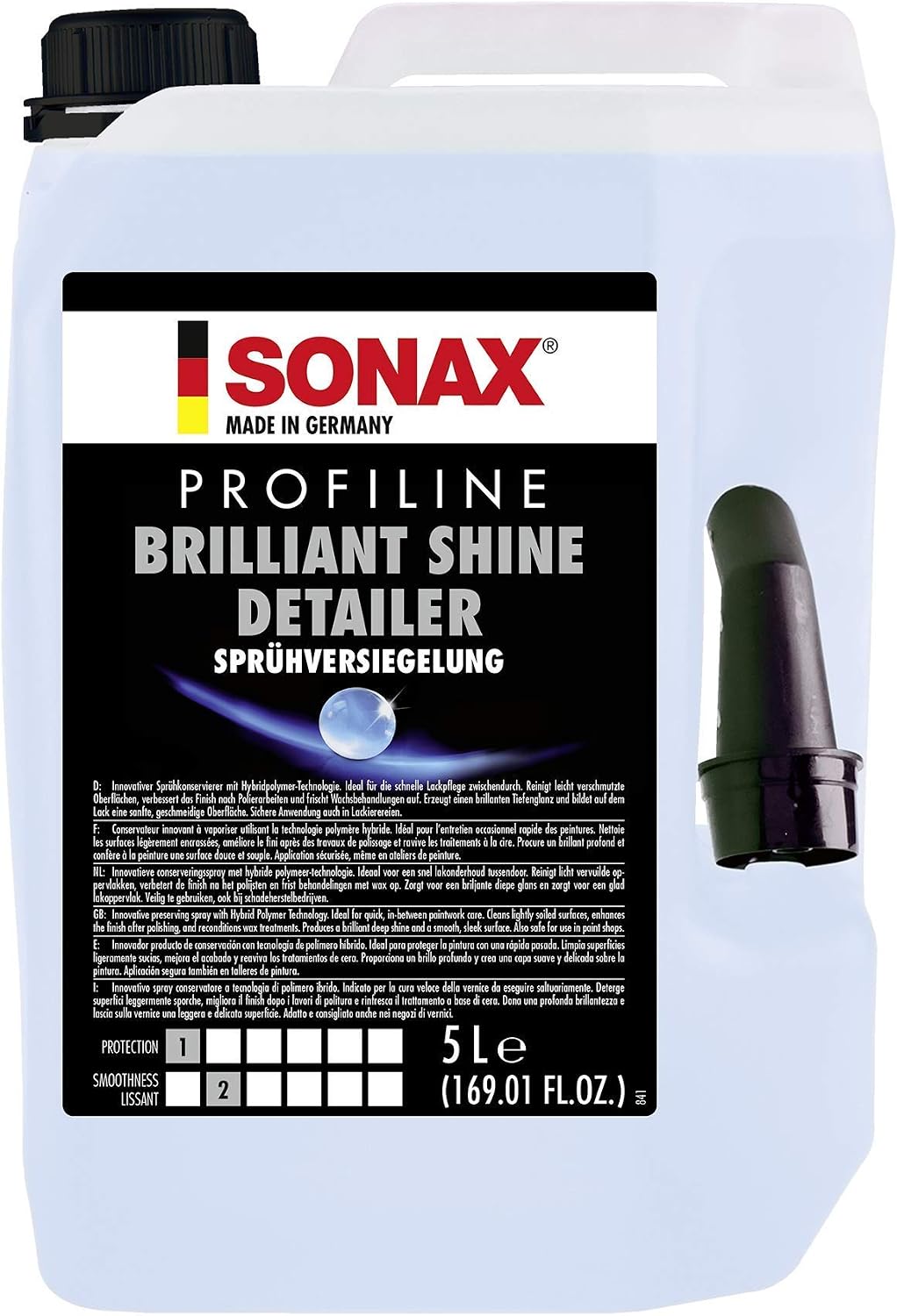 SONAX Profiline BrilliantShineDetailer (5 Litre) cleans slightly soiled surfaces gently and thoroughly, without scratches