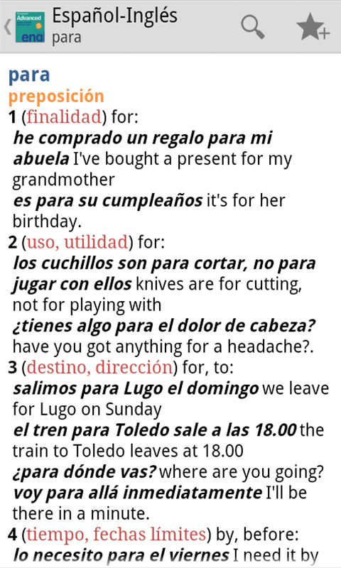 Vox Advanced Dictionary English<>Spanish