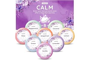 CalmNFiz Shower Steamers 8 Pack - Organic & Natural Essential Fragrances for Teens and Adults - Valentine's Day, Mother's Day, White Elephant, Birthday Small Gifts for Women Who Have Everything