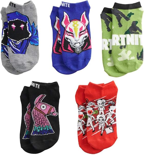 Fortnite Llama Socks Youth Amazon Com Boys Fortnite 5 Pack Socks 6 8 Camo Clothing