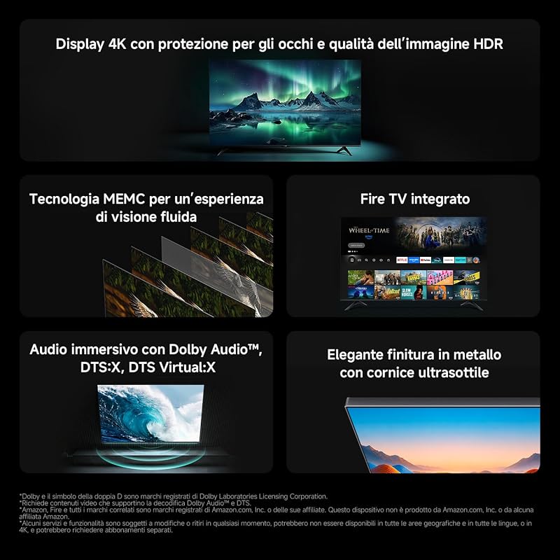 TV 43 pollici 2026, HD Smart TV Fire TV Dolby Audio L43MB-FAVEU