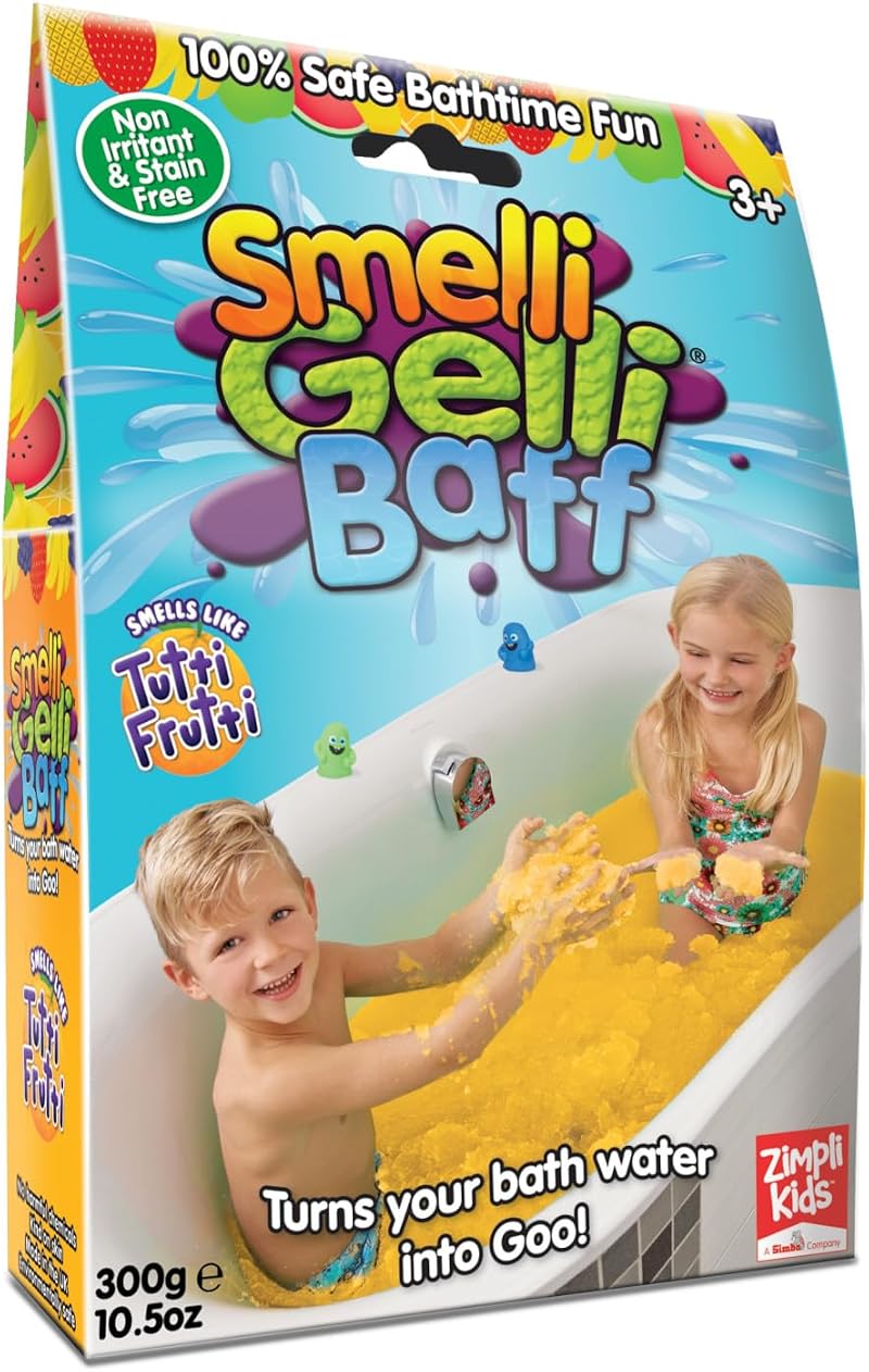 ZIMPLI Gelli Baff Tutti Frutti 1 Bath or 6 Play Uses Biodegradable Skin Safe
