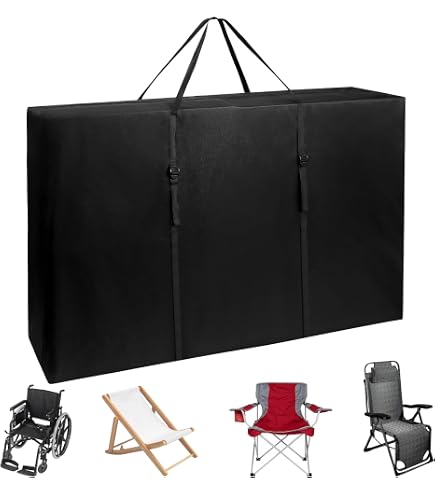 Sac De Rangement Sharplace Pour 2 Chaises Pliantes - Housse De Transport Robuste En Tissu Oxford - Anti-poussière