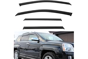 LQQDP 4pcs Front+Rear Smoke Tint Sun/Rain Guard Outside Mount Tape-On Vent Window Visors Compatible with 10-17 Terrain