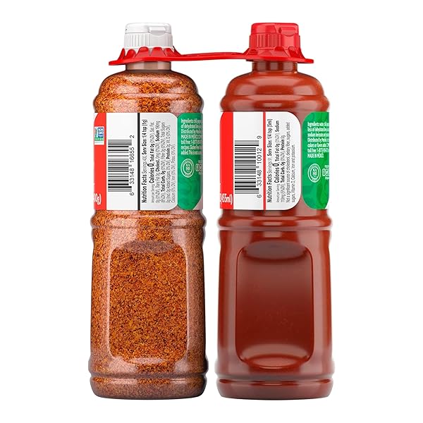 TAJIN CLÁSICO SEASONING 14OZ AND TAJÍN CHILE LIME SAUCE 15.38OZ BUNDLE (PACK OF 2)