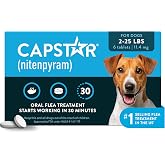 Capstar Oral Flea Tablets Dogs 2-25 lbs, Nitenpyram, 6-Dose | Ideal for Dogs 2-25 lbs; Oral Tablet, No Mess; 6 doses; Fast Flea Knockdown