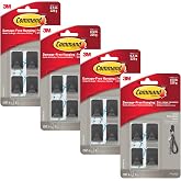 Command Small Metallic Hooks, Small / (Matte Black) 16-Pack, 17032MB-4ES