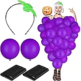Soulchen 103 Pcs Halloween Fruit Grape Costume Funny Grapes Halloween Food Costumes Women Men Party Outfit