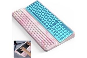 LAOKIIY Keyboard Stand for Desktop, Computer Keyboard Stand, Ergonomic Keyboard Holder for Easy Typing Working, Keyboard Riser with Comfortable Wrist Rest for Keyboard Pink