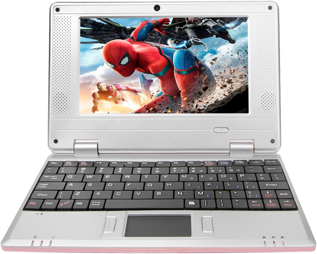 Macoku 7" Mini Notebook Laptop Netbook Android 4.4 Cortex-A9 1.2ghz WiFi Tablet Pc, 2 USB Ports, Sd Card Slot, Hdmi Port to Connect with Tv - Pink