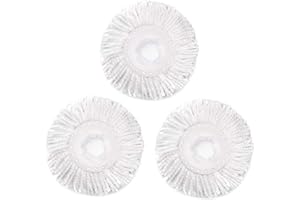 TIDY MONSTER 3 Pack Spin Mop Replacement Head for Hurrica, Mopnad, Cassabel and Other 360 Spin Mop Systems, Microfiber Spin Mop Refills (3pc-White)