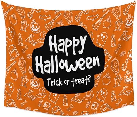 Amazon Co Jp タペストリー ハロウィンテーマ インテリア おしゃれ 布ポスター 窓カーテン ファブリック装飾用品 壁飾り壁掛け モダンなアート 部屋飾り 部屋模様替え 個性ギフト 幅130cm丈150cm ホーム キッチン