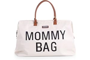 Childhome Original Mommy Diaper Bag - Large Tote, Travel & Hospital Bag - Off White Black