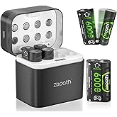 Zepath Xbox Controller Battery Pack 4 x 6000mWh Rechargeable Lithium AA Batteries with Charger for Xbox One/Xbox Series Elite Controllers