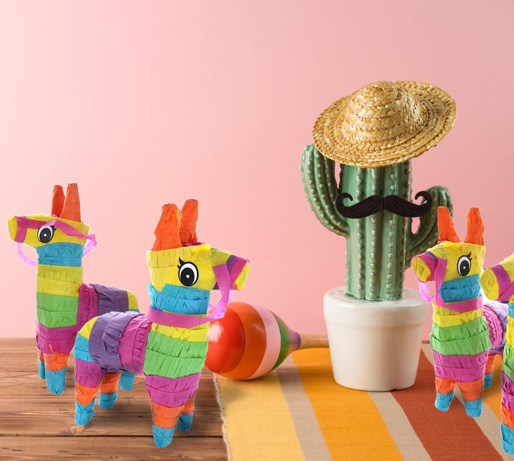GIFTEXPRESS 6 Pack Mini Donkey Piñatas 7.5x5.5