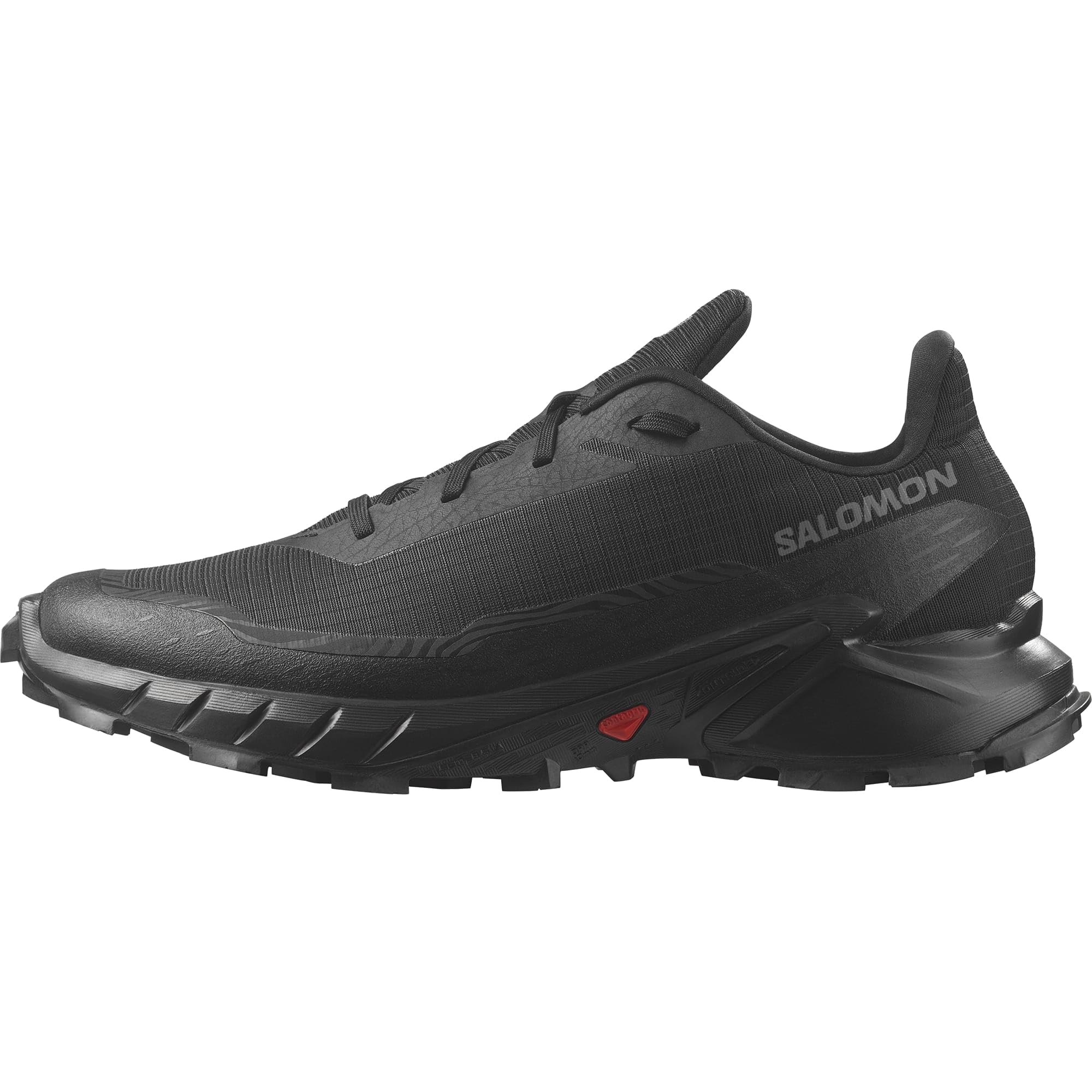 Salomon Alphacross 5 Herren Trail-Laufschuhe, Starker Grip, Anhaltender Komfort, Vielseitige Performance, Black, 46 2/3