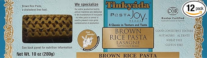 Amazon Com Tinkyada Brown Rice Pasta Lasagne 10 Ounce Pack Of