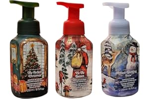 Bath & Body Works Foaming Hand Soaps Holiday Collection 259 ml Each (3-Pack, The Perfect Christmas, Tis The Season, Fresh Spa