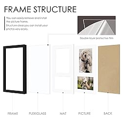 DUENPY 8x14 Picture Frame Collage Display 4x6 and