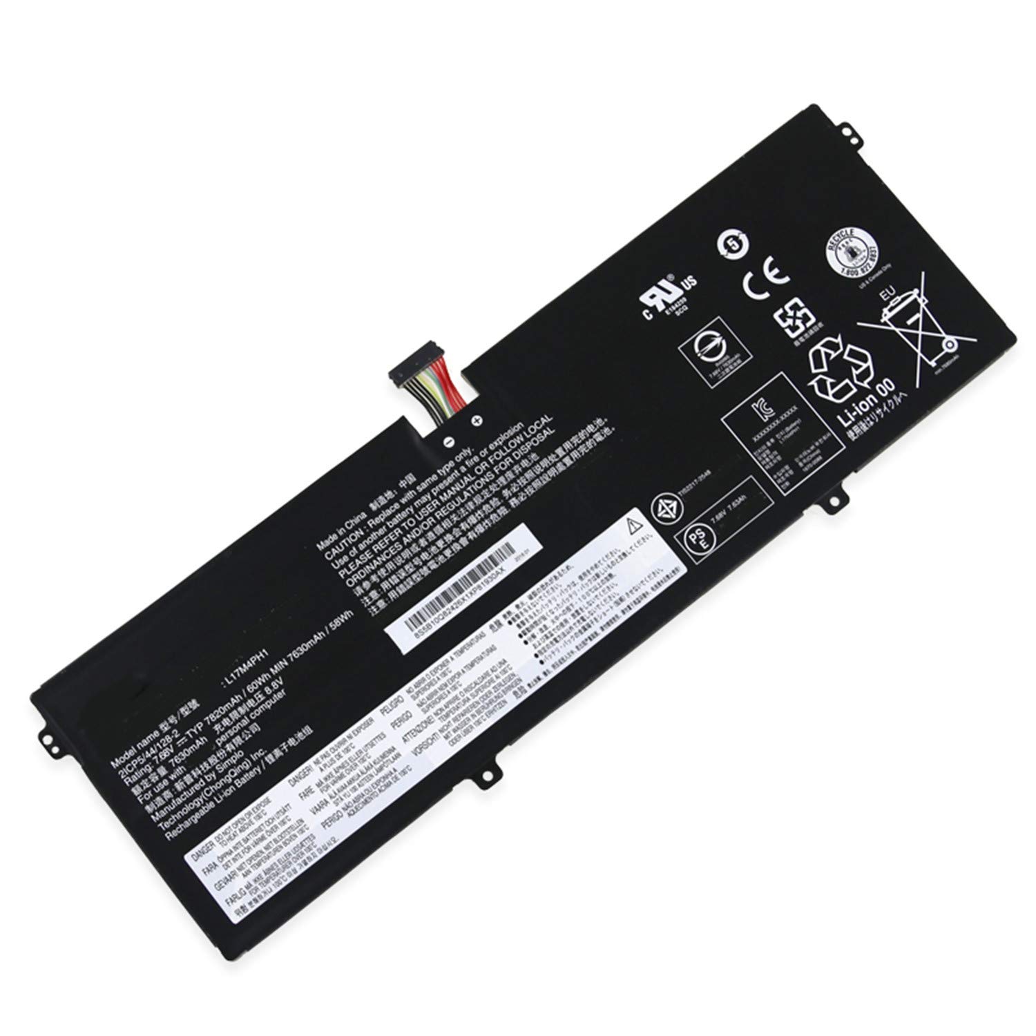 L17C4PH1 L17M4PH1 Laptop Battery Replacement for Lenovo Yoga 7 Pro Pro-13IKB C930 C930-13IKB C930-13IKB 81C4 Series Notebook 5B10Q82425 5B10Q82426 928QA225H(7.68V 60Wh 7820mAh)