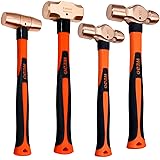 WEDO 4PCS Copper Hammer Set with Fiberglass