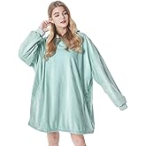 Felicigeely Blanket Hoodie Wearable Blanket Sweatshirt Oversized Hooded Blanket Sweater Gift for Women