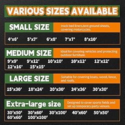 RAINDEWAY Tarps 8x10 Feet, 5.5 Mil - Multipurpose