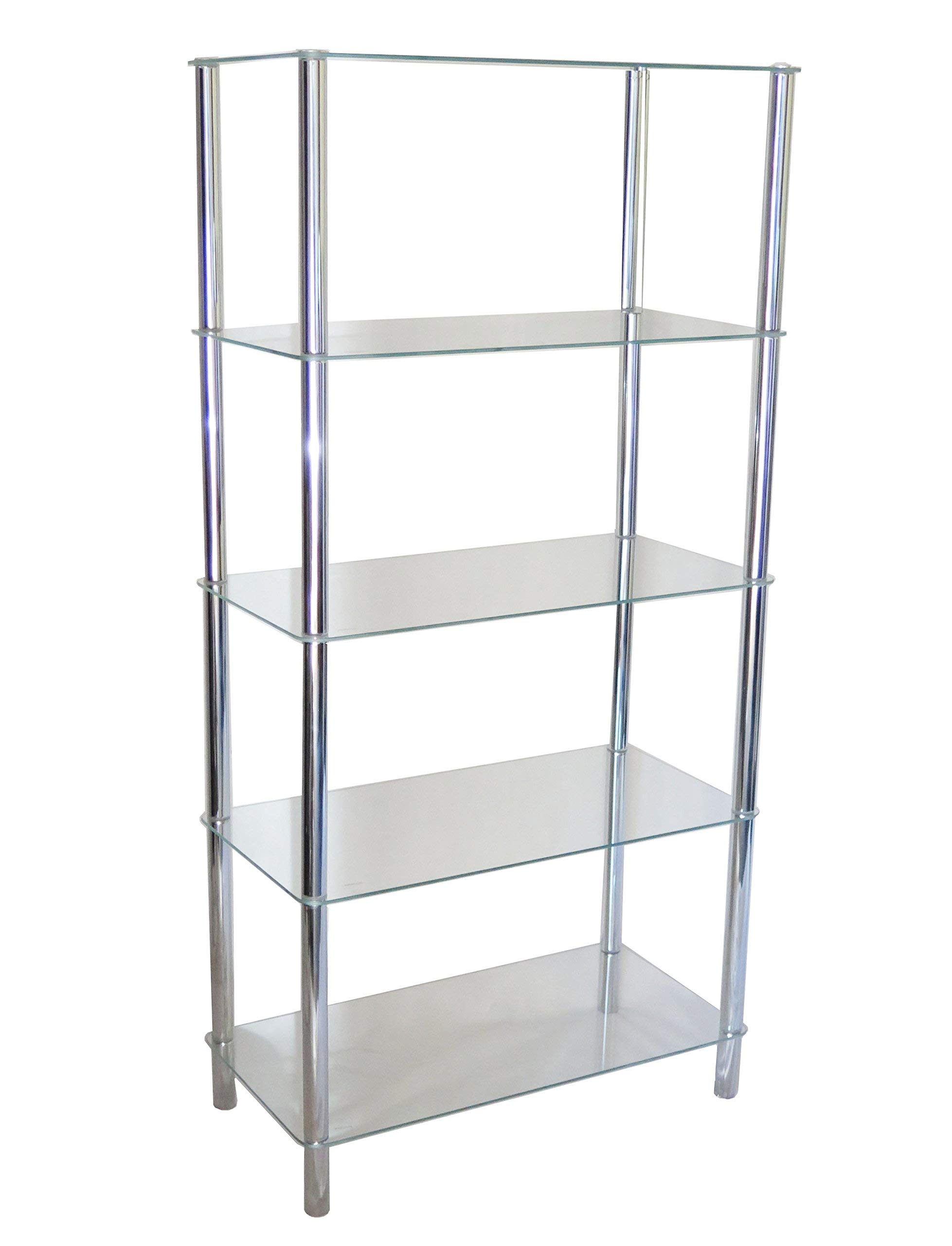 ASPECT Contour 5-Tier Shelving Display Unit, 70 x 35 x 141 cm