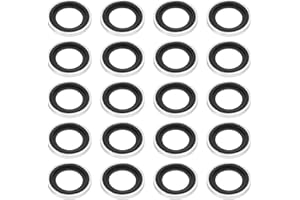 PATIKIL M14 Self-Centered Bonded Sealing Gasket, 20Pcs NBR Metal Bonded Sealing Washers Automotive Washers for Mechanical, Pl