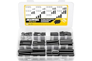 IEAWISL 360Pcs Roll Pins Assortment, Slotted Roll Pins 65Mn Steel - M1.5 M2 M2.5 M3 M3.5 M4 M5 M6 M8 M10 for Home Improvement Automotive Repair
