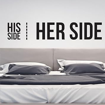 Amazon Com Vinyl Wall Art Decal His Side Her Side 10 X