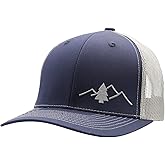 LINDO Trucker Hat [ Great Outdoors Design ] for Men and Women: Mid Profile Cap with Breathable Mesh Back and Adjustable Snap