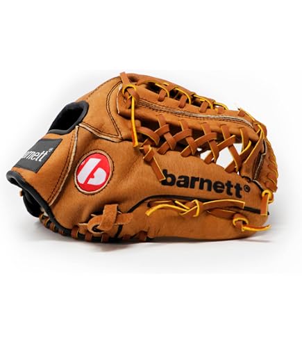Barnett GL-301 Gant De Baseball Compétition - Cuir Véritable Double Épaisseur, Adulte, Noir