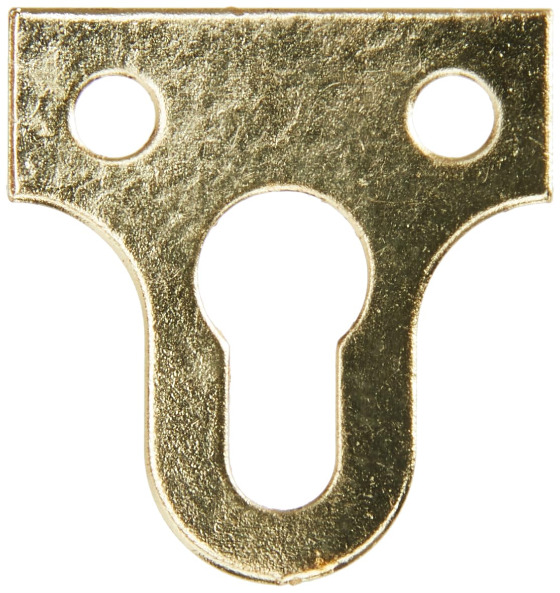 Merriway BH03554 (25 Pcs) EB 25mm (1 inch) Slotted Glass Picture Hanging Plate Brass Plated - Pack of 25 Pieces