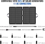 ECO-WORTHY 100W 12V Foldable Solar Panel with Adjustable Brackets & 11 DC view 3