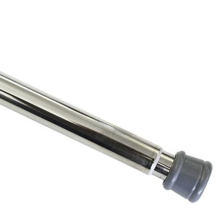 GARDINIA Spannstange, Metall-Stange, Ausziehbar, Montage ohne Schrauben und Bohren, Durchmesser 23/26 mm, Länge 125-220 cm, N