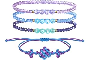 NEOVISTA Bracelet Set Compatible with KPop Hunters | RUMI & JINU Elastic Glass Beaded Bracelets, FREE Song Inspired Jewelry, Adjustable Rope Bracelet | KPop Demon Fan Gifts