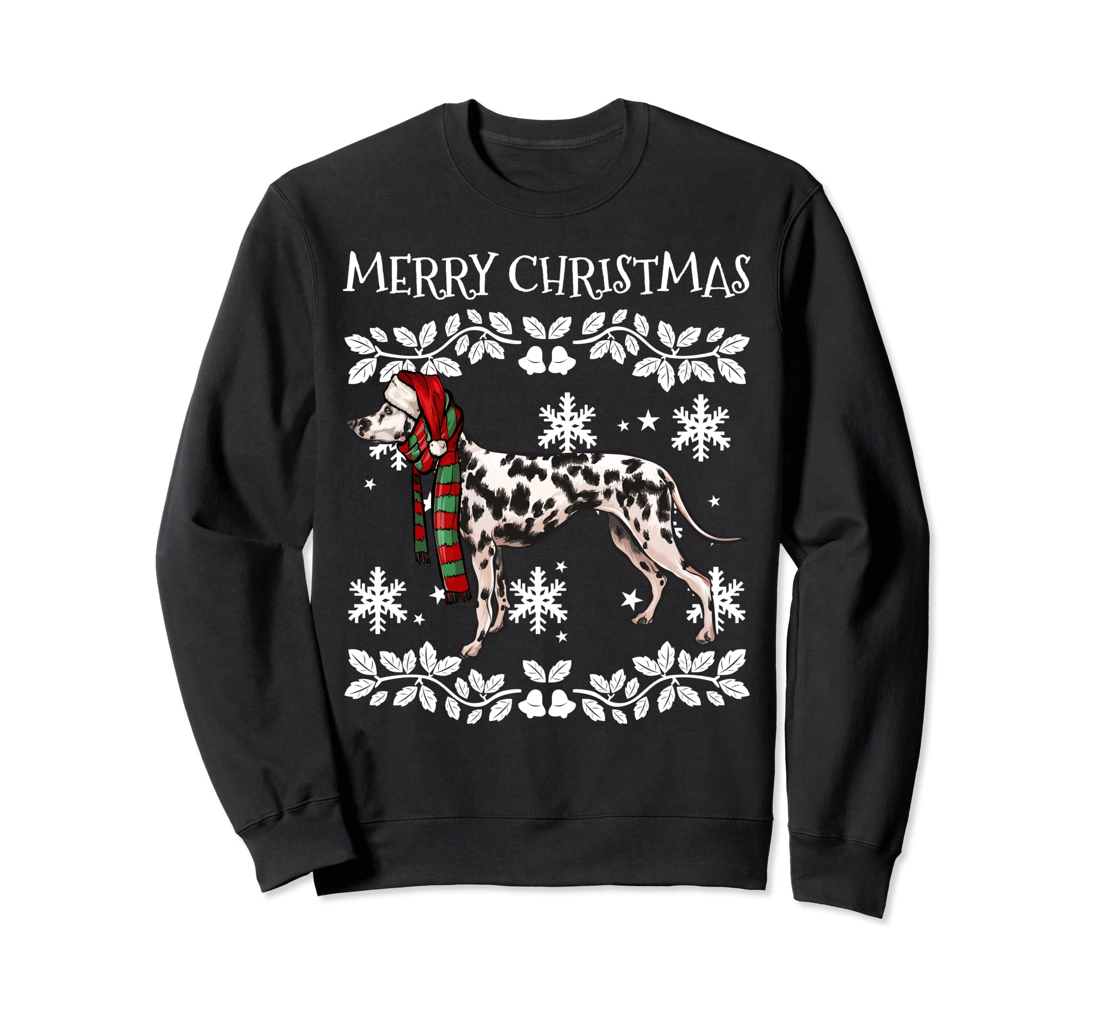 Merry Christmas Ornament Dalmatian Xmas Santa Sweatshirt