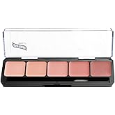 Graftobian HD Glamour Crème Foundation Palette (Blush) - High Definition 5 Color Makeup Palette, Cream Based Foundation Pink and Red Blush Palette for Cheeks, Full Coverage - For All Skin Shades