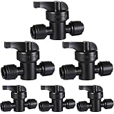 WXNTLDOH 6 Pack Quick Connect 1/4" Drip Irrigation Shut Off Valve Fittings | Push-to-Fit Drip Irrigation Switch Valve Connector for 1/4 Inch Drip Tubing,Anti-Leak Connectors for Garden Irrigation System