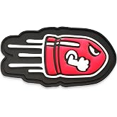 Jestik PVC Patch, Glow in The Dark Funny Patches, Military Tactical Morale Patch with Hook and Loop Fastener, Patches for Backpacks, Military Uniforms, Jeans, Jackets, Vests &amp; More - Flying Bullet Red