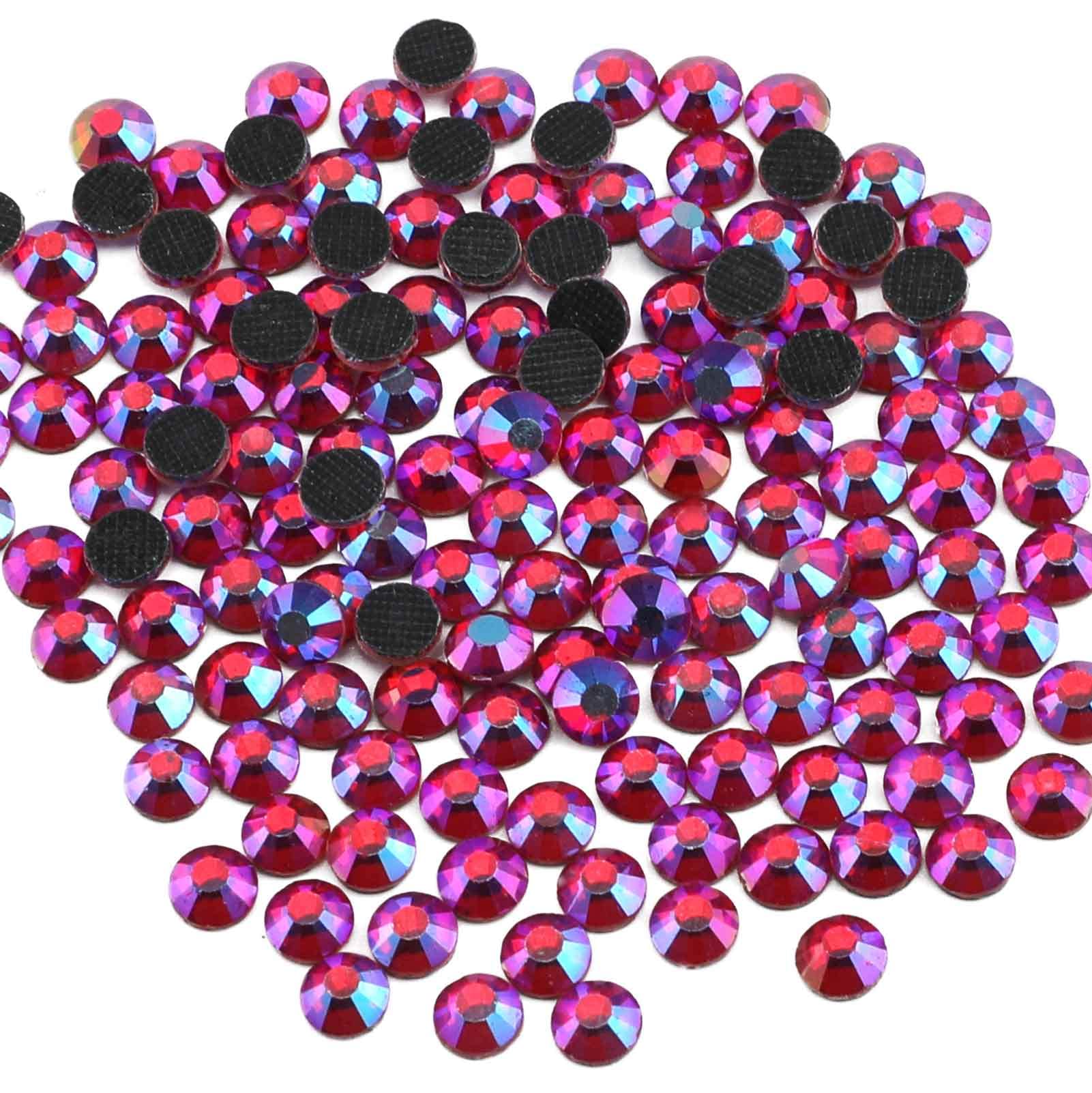 Crystal Hotfix Rhinestone,Machine Cut Stone 1440pcs/pkg (SiamAB,SS10/3mm)