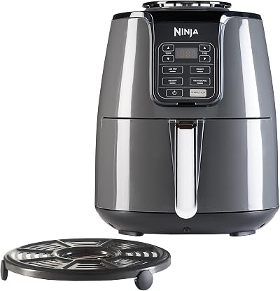 Ninja Air Fryer 3.8L 4-in-1 Non-Stick Digital, Grey & Black AF100UK