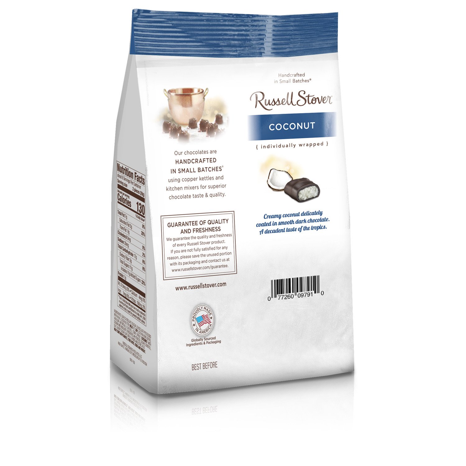 Russell Stover Dark Chocolate Coconut Mini Gusset Bag 6 Ounce Stover...